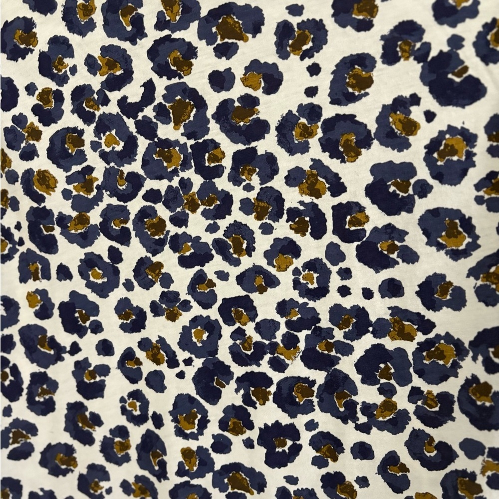 J.Crew Floral Leopard Print Turtleneck Top – XL – 100% Cotton - Picture 11 of 11